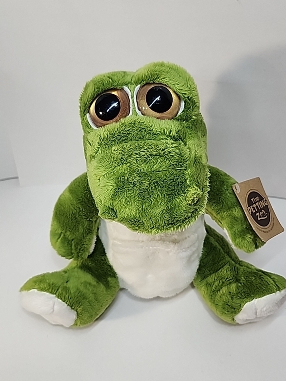 The Petting Zoo Green Plush Frog Stuffed Animal